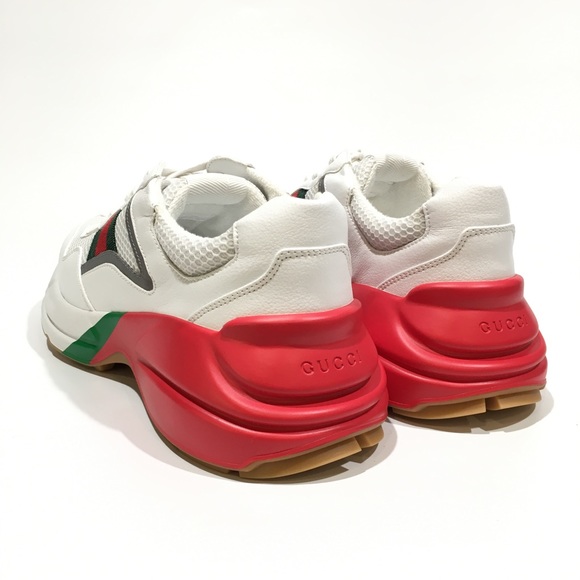 Gucci Rhyton Epilogue Sneaker -White / Red Textile -Mens US 10 -NIB - Picture 8 of 9